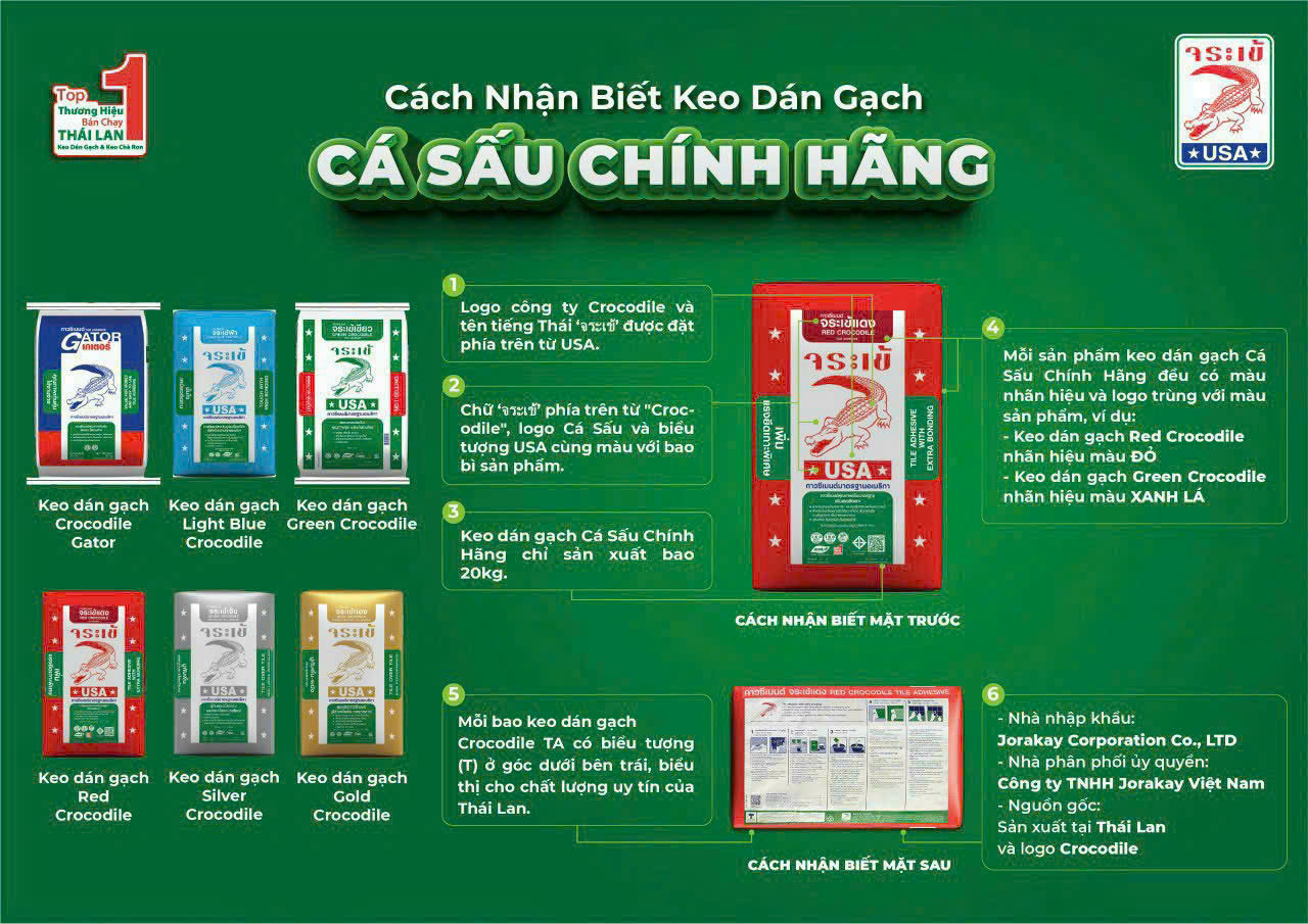 Keo Dán Gạch Cá Sấu Thái Lan Chính Hãng
