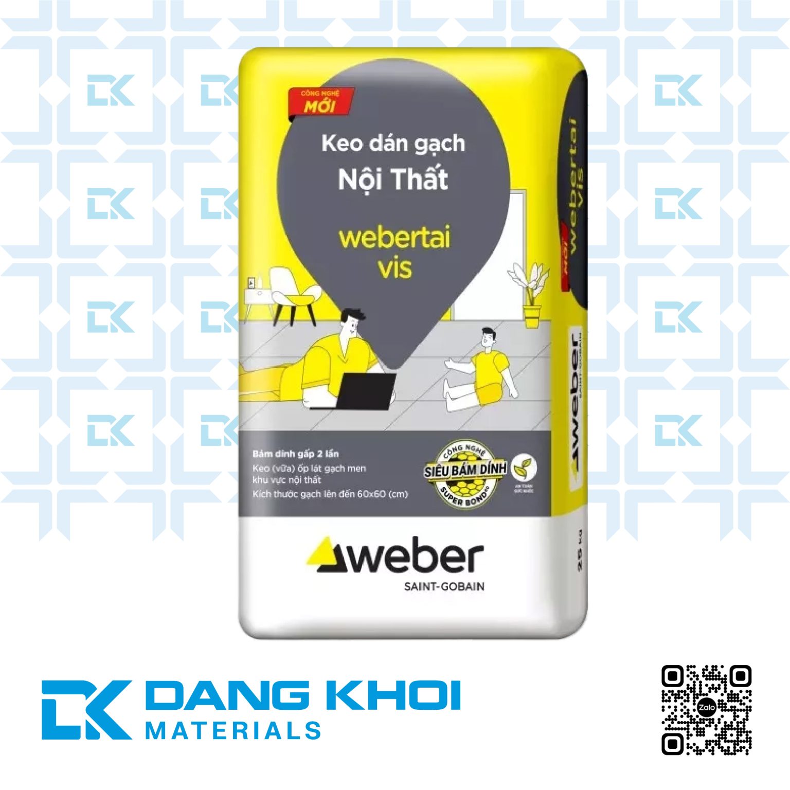 Keo dán gạch Webertai vis