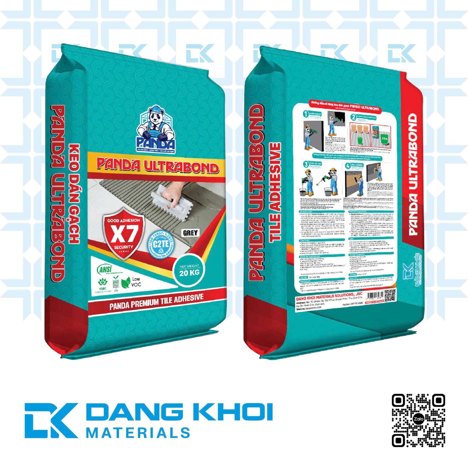 Keo dán gạch Panda UltraBond